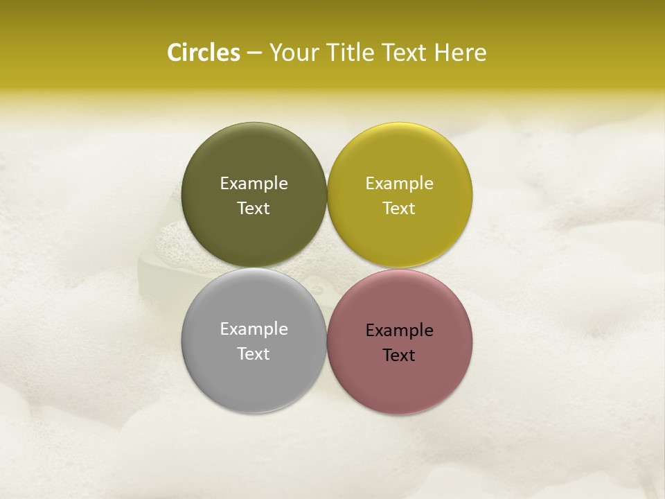 A Sponge With Foam On Top Of It In The Snow PowerPoint Template