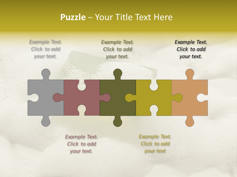 A Sponge With Foam On Top Of It In The Snow PowerPoint Template
