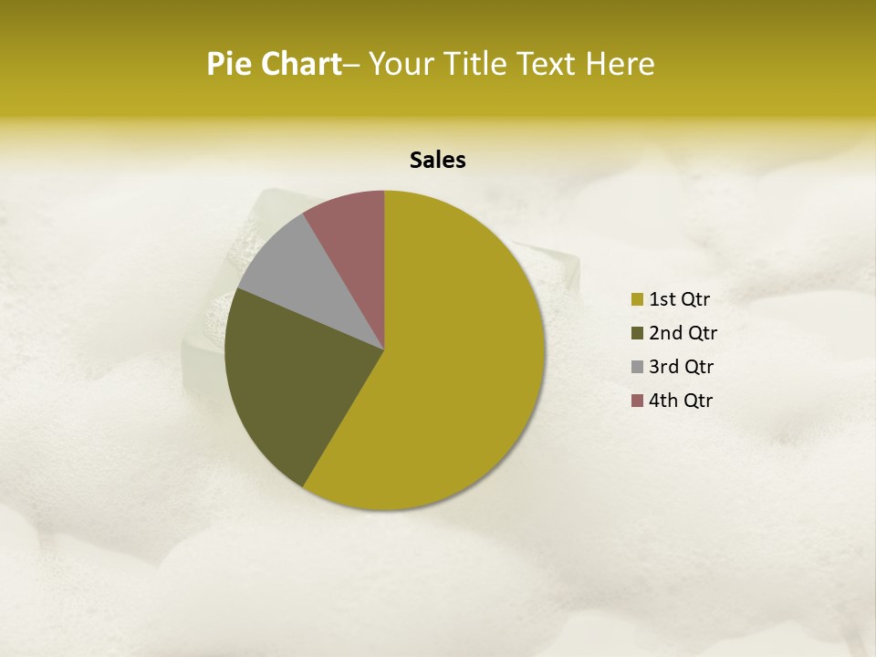A Sponge With Foam On Top Of It In The Snow PowerPoint Template
