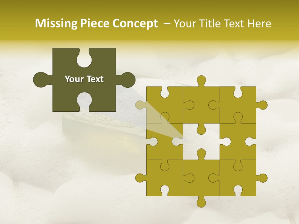 A Sponge With Foam On Top Of It In The Snow PowerPoint Template