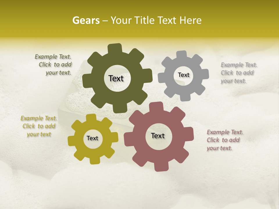 A Sponge With Foam On Top Of It In The Snow PowerPoint Template