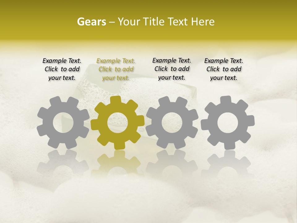 A Sponge With Foam On Top Of It In The Snow PowerPoint Template
