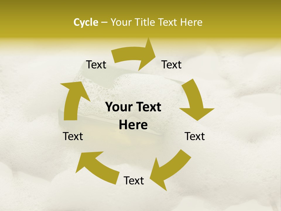 A Sponge With Foam On Top Of It In The Snow PowerPoint Template