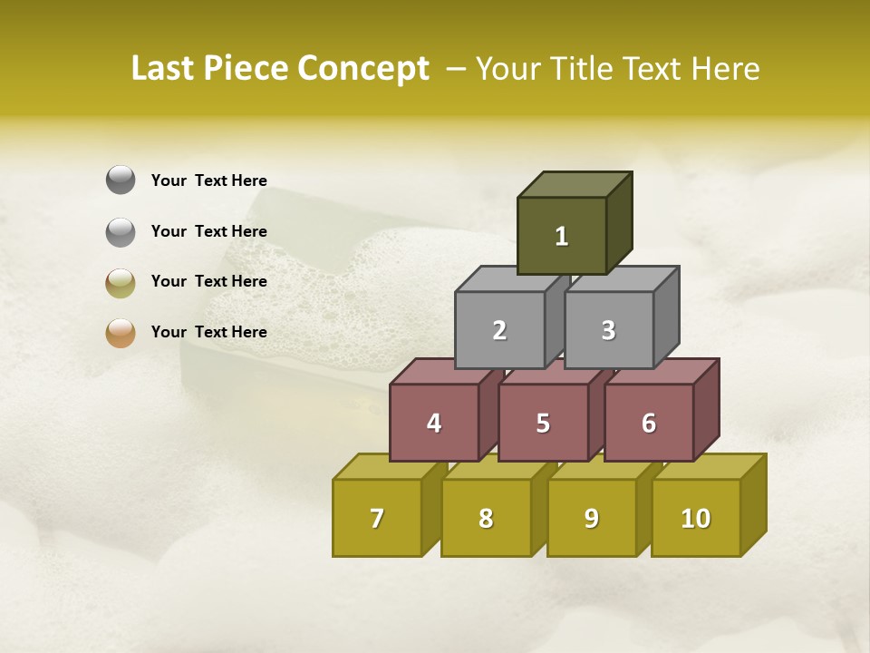 A Sponge With Foam On Top Of It In The Snow PowerPoint Template