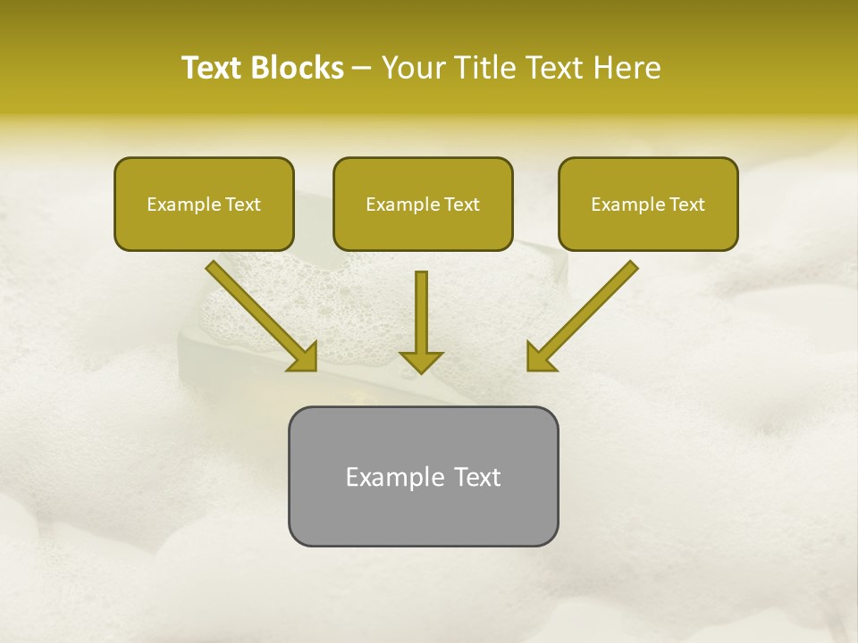 A Sponge With Foam On Top Of It In The Snow PowerPoint Template