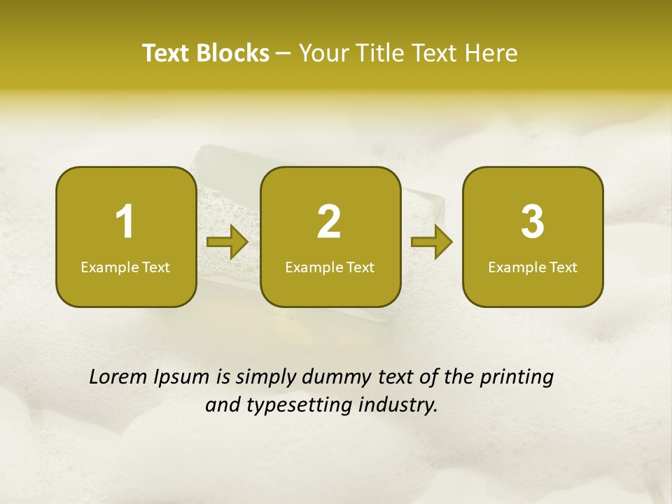 A Sponge With Foam On Top Of It In The Snow PowerPoint Template