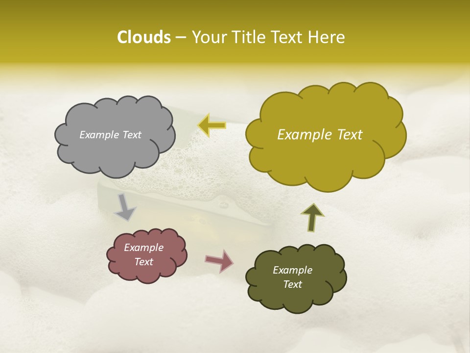 A Sponge With Foam On Top Of It In The Snow PowerPoint Template