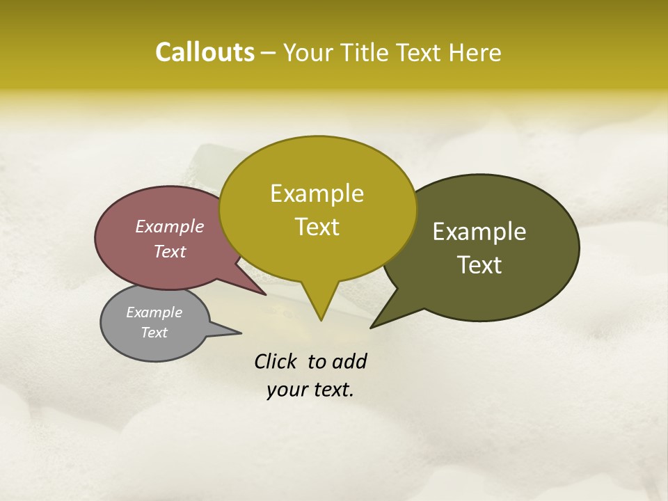 A Sponge With Foam On Top Of It In The Snow PowerPoint Template