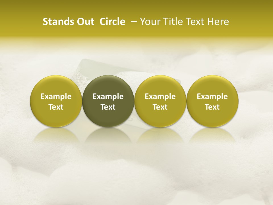 A Sponge With Foam On Top Of It In The Snow PowerPoint Template