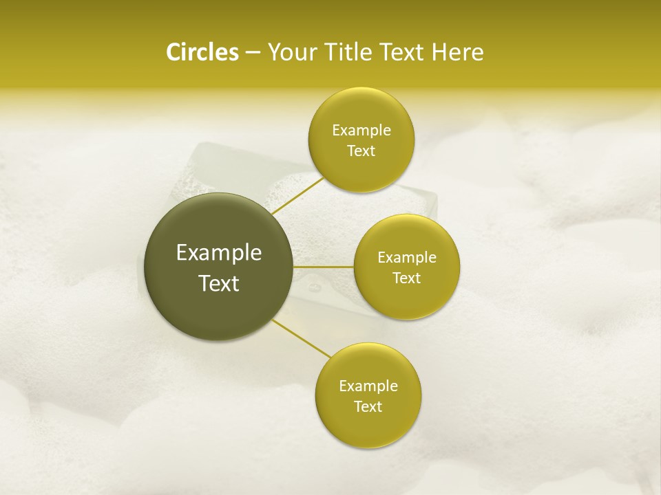 A Sponge With Foam On Top Of It In The Snow PowerPoint Template