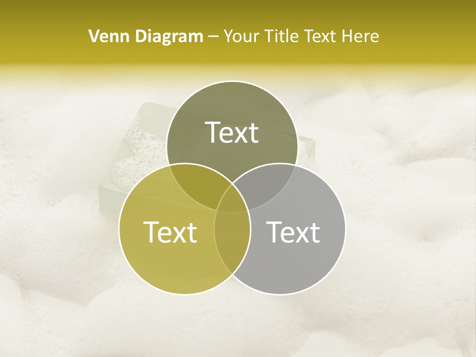 A Sponge With Foam On Top Of It In The Snow PowerPoint Template