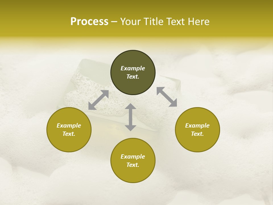 A Sponge With Foam On Top Of It In The Snow PowerPoint Template