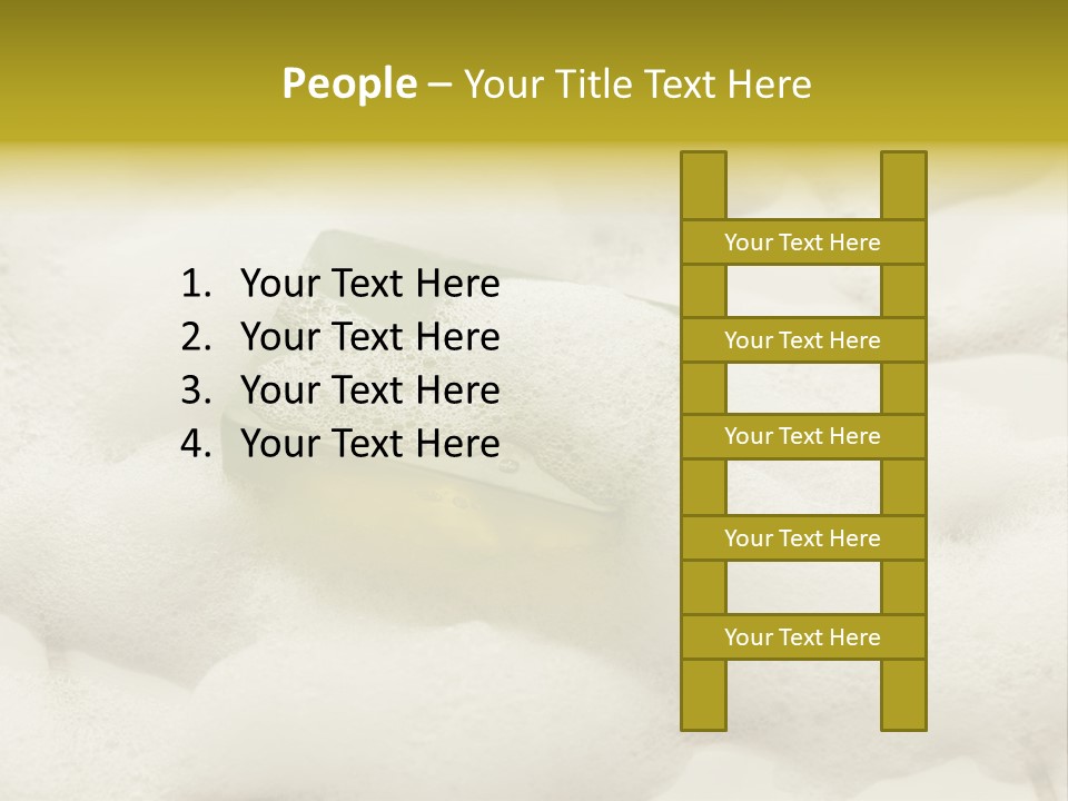 A Sponge With Foam On Top Of It In The Snow PowerPoint Template