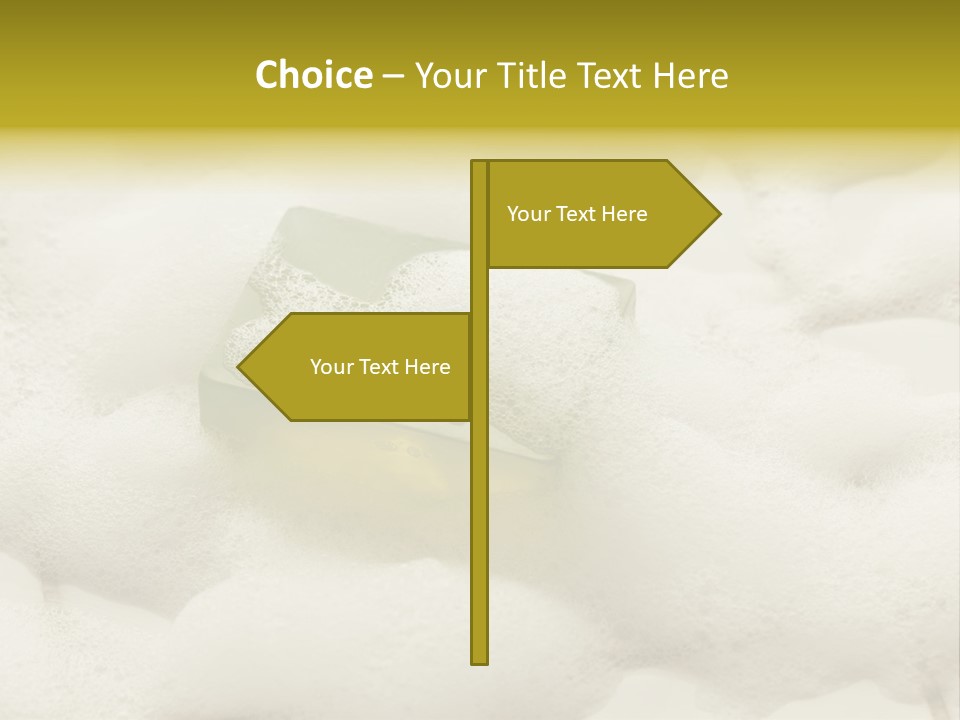 A Sponge With Foam On Top Of It In The Snow PowerPoint Template
