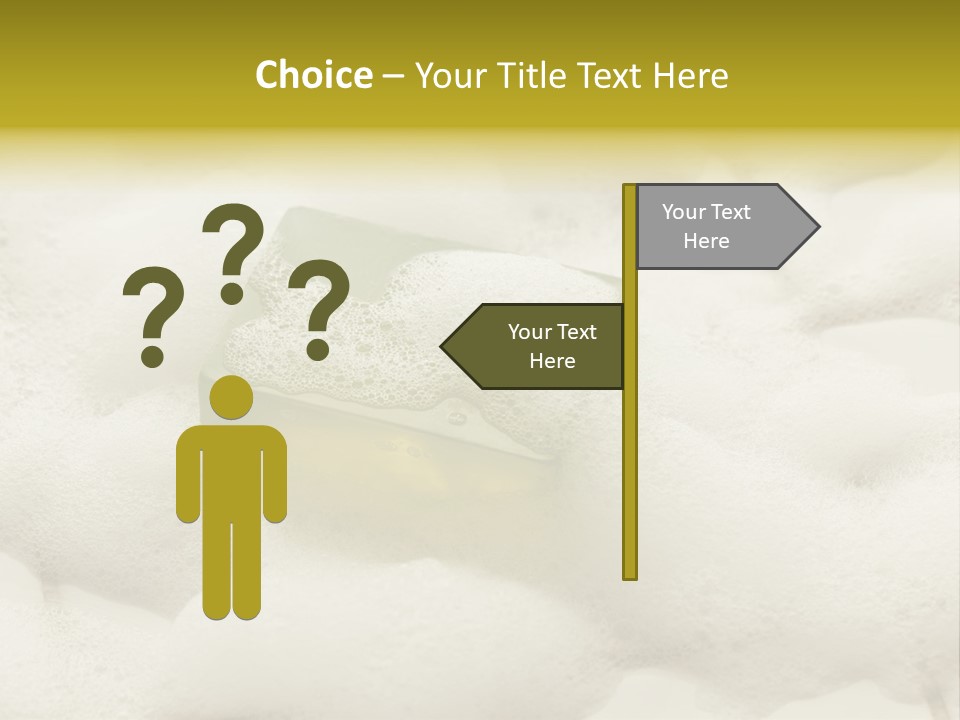 A Sponge With Foam On Top Of It In The Snow PowerPoint Template