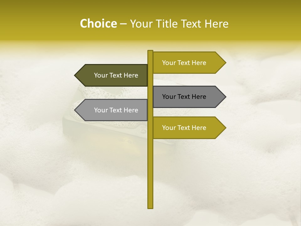 A Sponge With Foam On Top Of It In The Snow PowerPoint Template