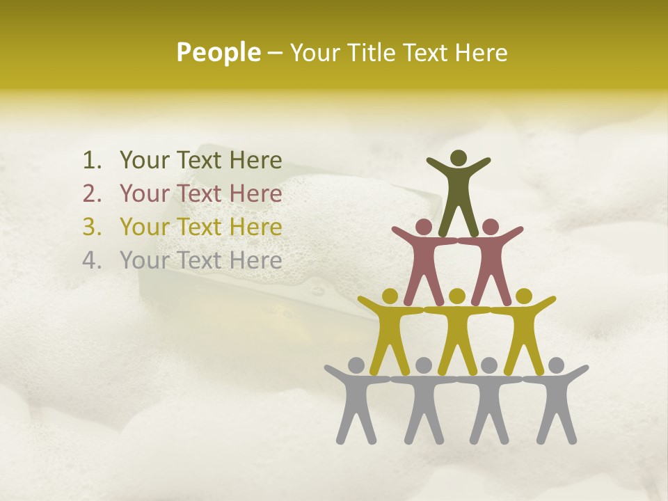 A Sponge With Foam On Top Of It In The Snow PowerPoint Template
