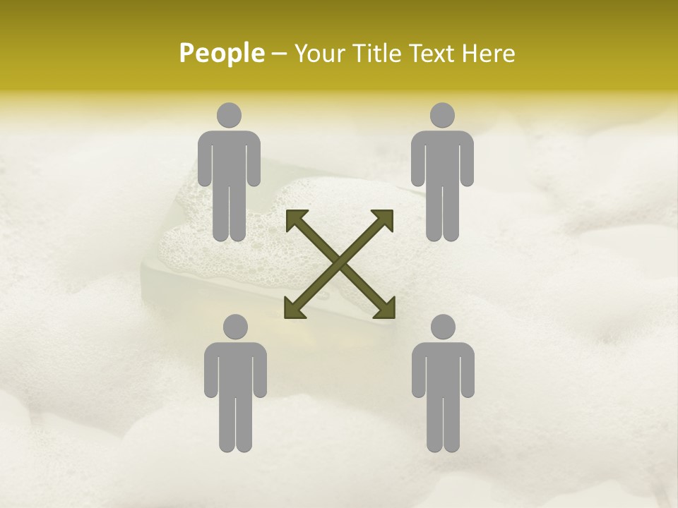 A Sponge With Foam On Top Of It In The Snow PowerPoint Template