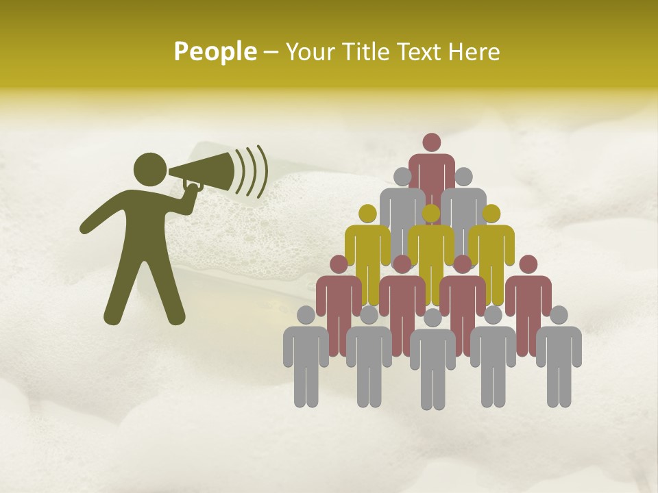 A Sponge With Foam On Top Of It In The Snow PowerPoint Template