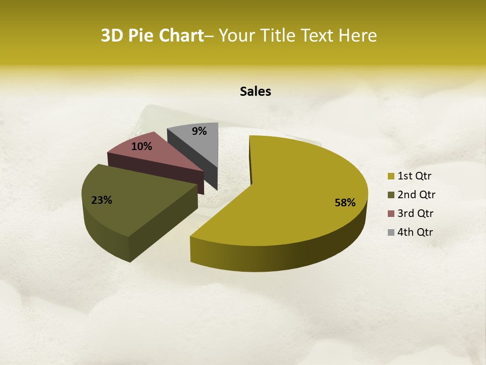 A Sponge With Foam On Top Of It In The Snow PowerPoint Template