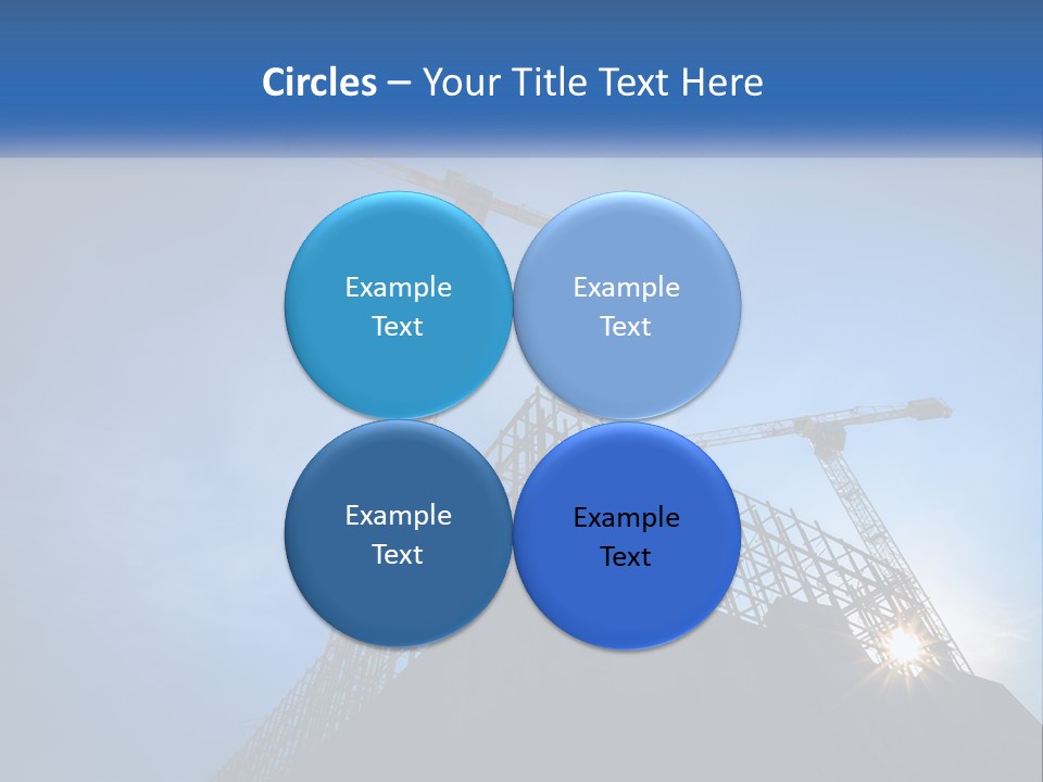 A Crane On Top Of A Building With A Blue Sky In The Background PowerPoint Template