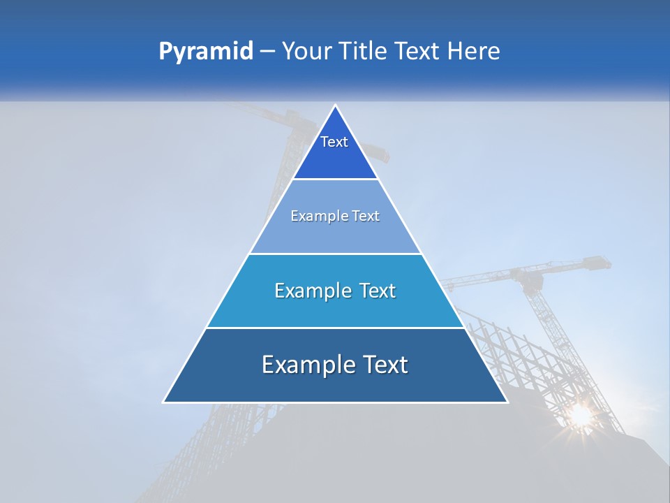A Crane On Top Of A Building With A Blue Sky In The Background PowerPoint Template