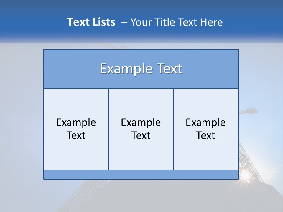 A Crane On Top Of A Building With A Blue Sky In The Background PowerPoint Template