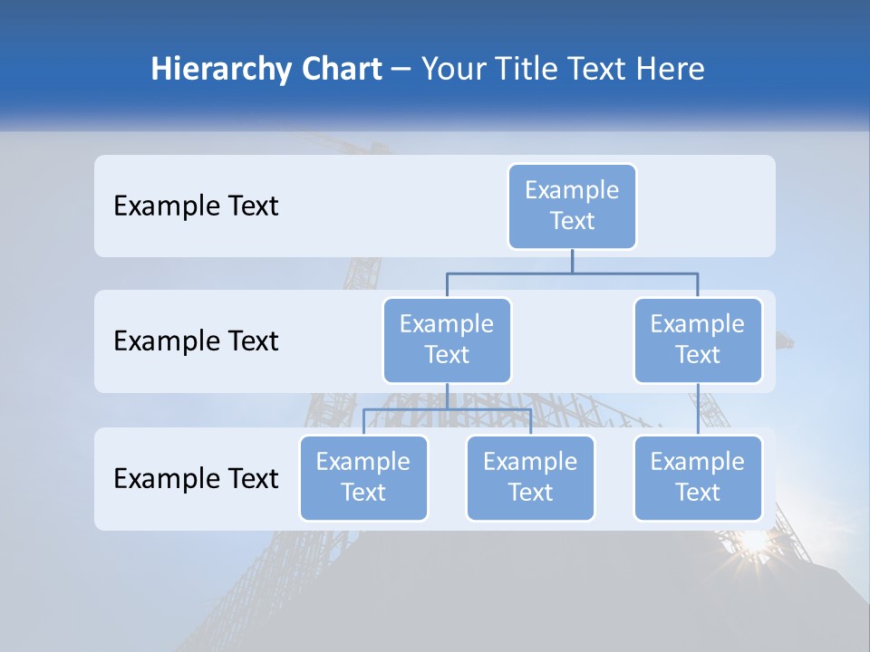 A Crane On Top Of A Building With A Blue Sky In The Background PowerPoint Template