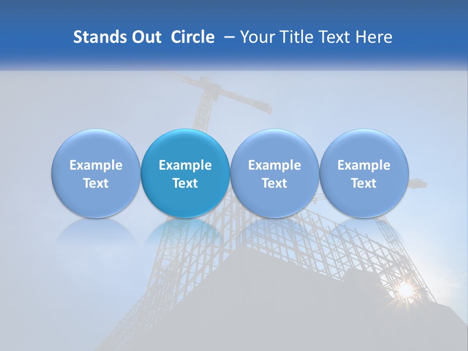 A Crane On Top Of A Building With A Blue Sky In The Background PowerPoint Template