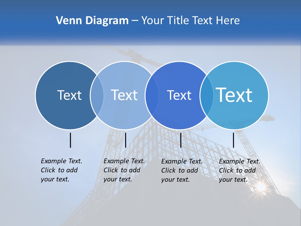 A Crane On Top Of A Building With A Blue Sky In The Background PowerPoint Template