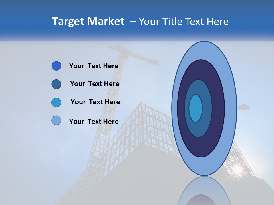A Crane On Top Of A Building With A Blue Sky In The Background PowerPoint Template