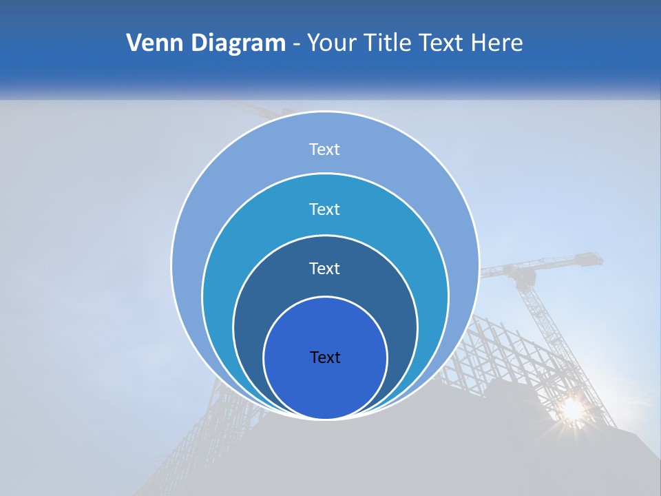 A Crane On Top Of A Building With A Blue Sky In The Background PowerPoint Template