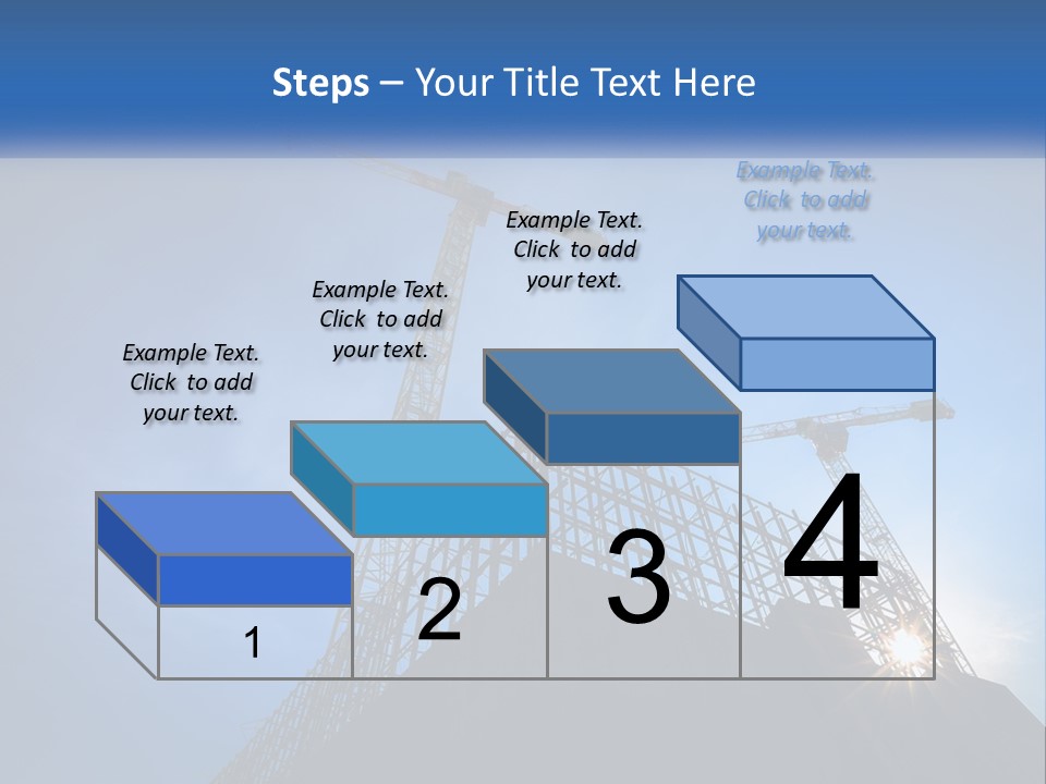 A Crane On Top Of A Building With A Blue Sky In The Background PowerPoint Template