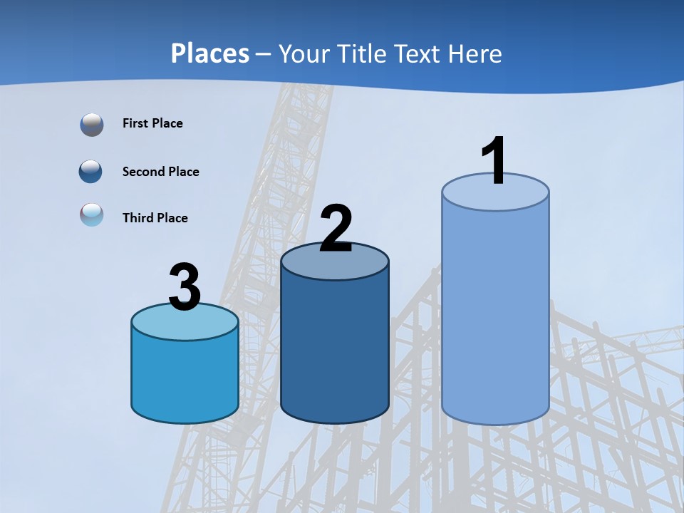 A Crane On Top Of A Building With A Sky Background PowerPoint Template