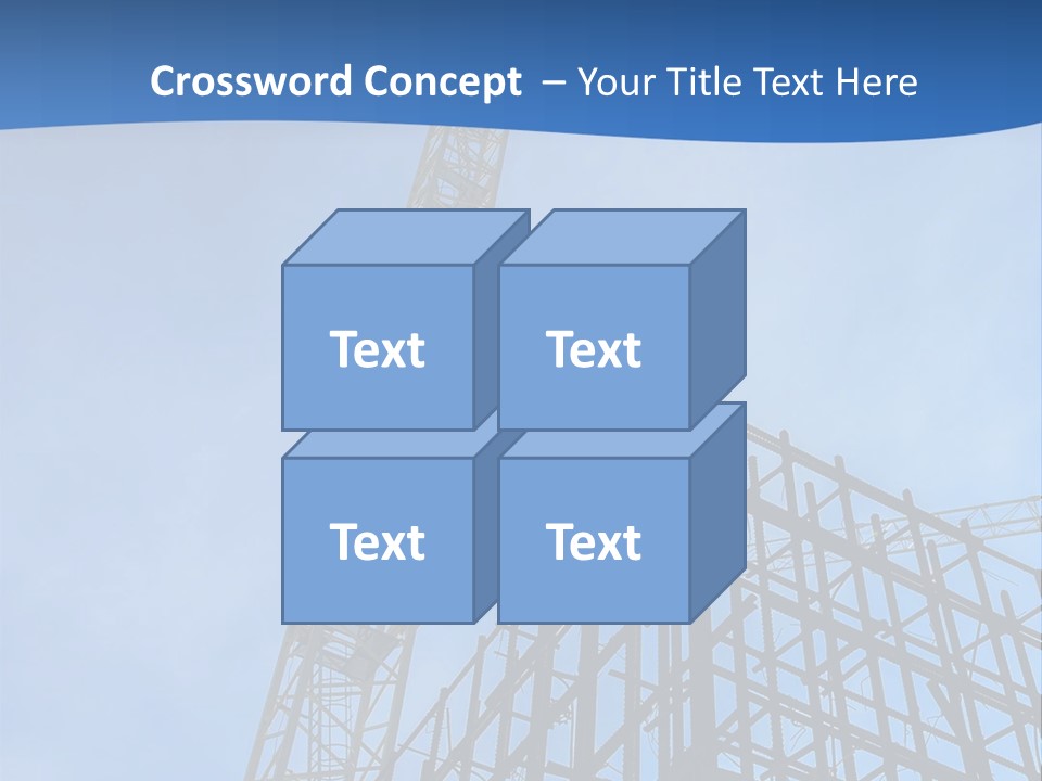 A Crane On Top Of A Building With A Sky Background PowerPoint Template