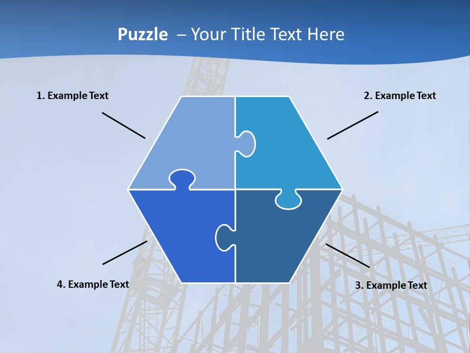 A Crane On Top Of A Building With A Sky Background PowerPoint Template