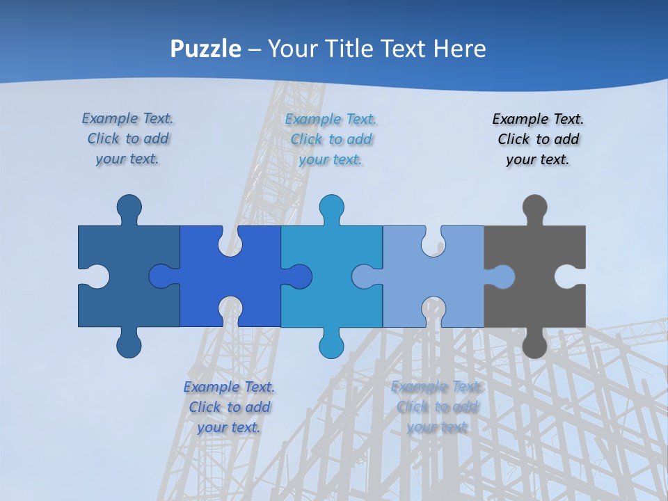 A Crane On Top Of A Building With A Sky Background PowerPoint Template