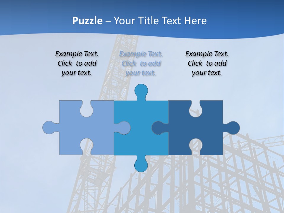 A Crane On Top Of A Building With A Sky Background PowerPoint Template