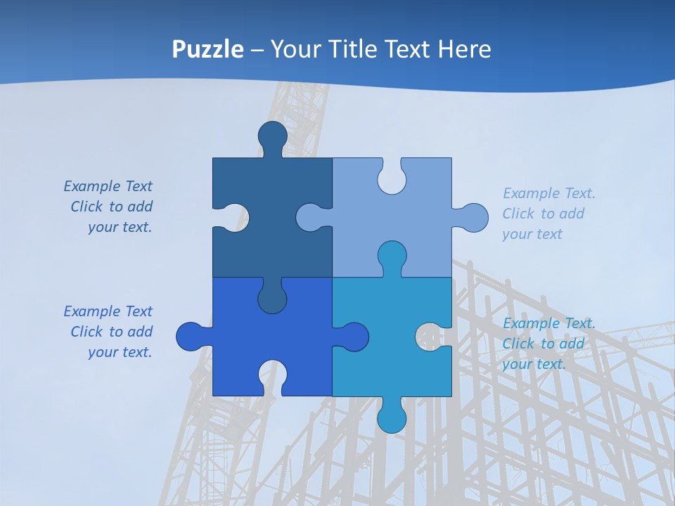 A Crane On Top Of A Building With A Sky Background PowerPoint Template