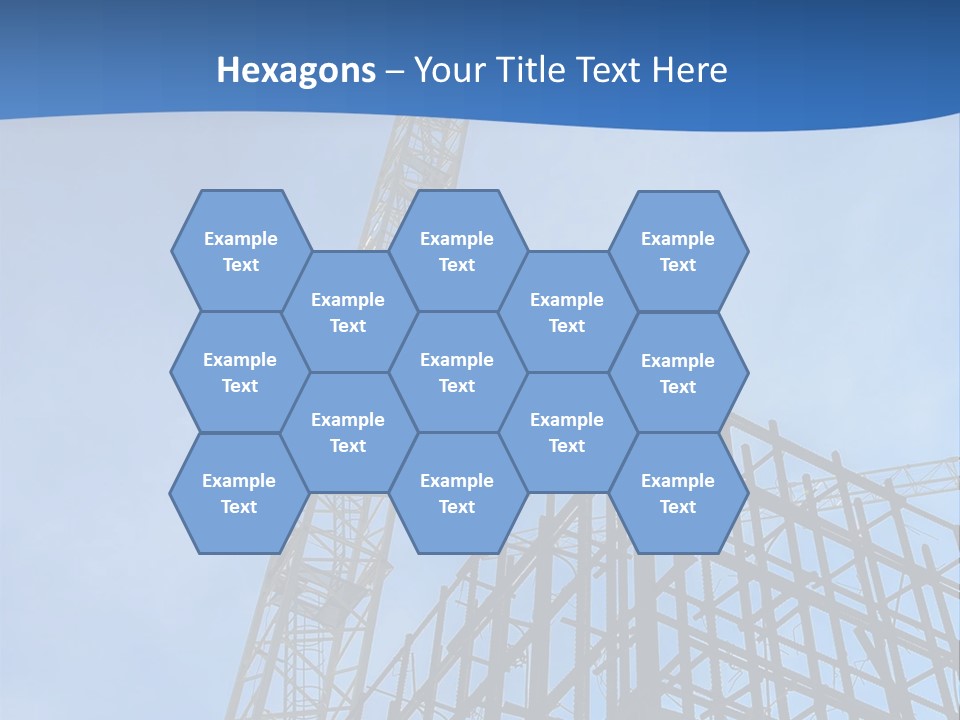 A Crane On Top Of A Building With A Sky Background PowerPoint Template