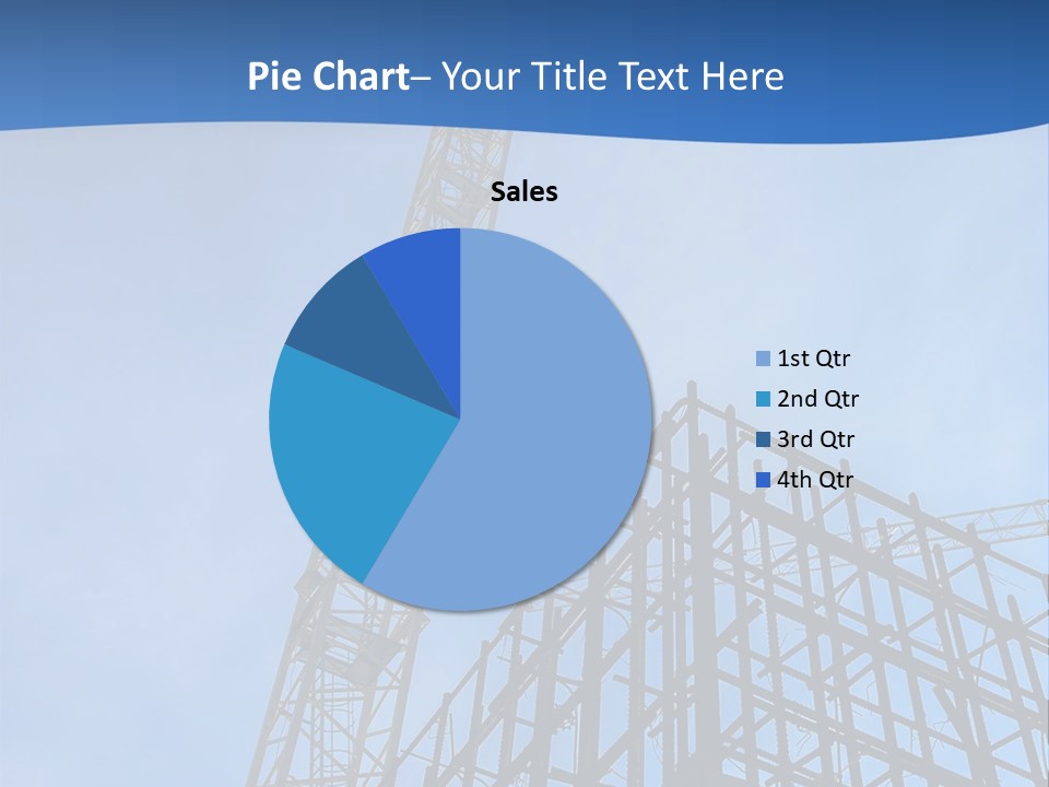 A Crane On Top Of A Building With A Sky Background PowerPoint Template