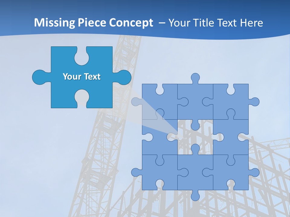 A Crane On Top Of A Building With A Sky Background PowerPoint Template