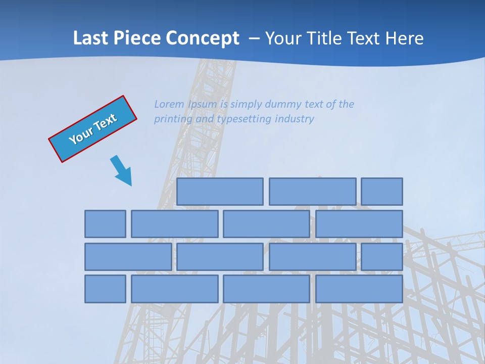 A Crane On Top Of A Building With A Sky Background PowerPoint Template