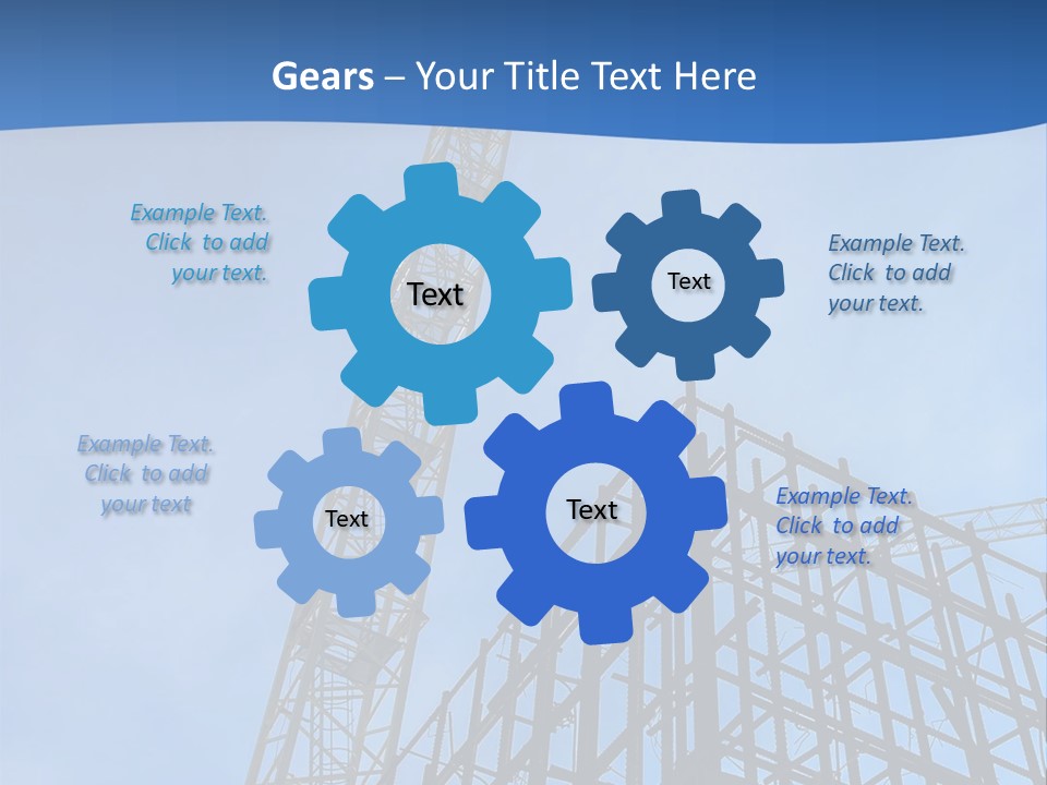 A Crane On Top Of A Building With A Sky Background PowerPoint Template