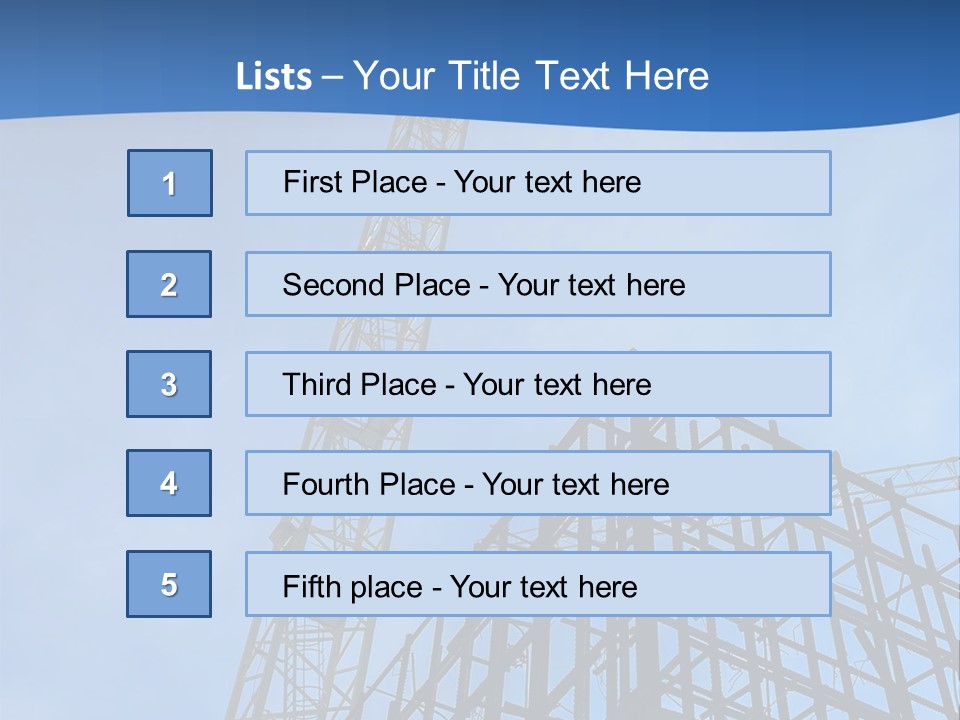 A Crane On Top Of A Building With A Sky Background PowerPoint Template