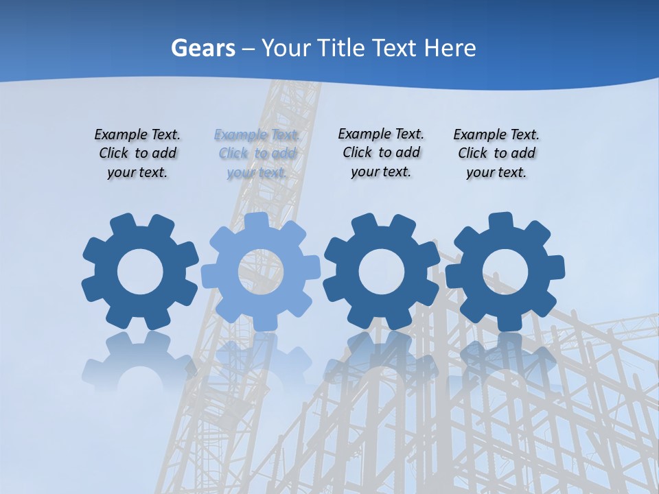 A Crane On Top Of A Building With A Sky Background PowerPoint Template