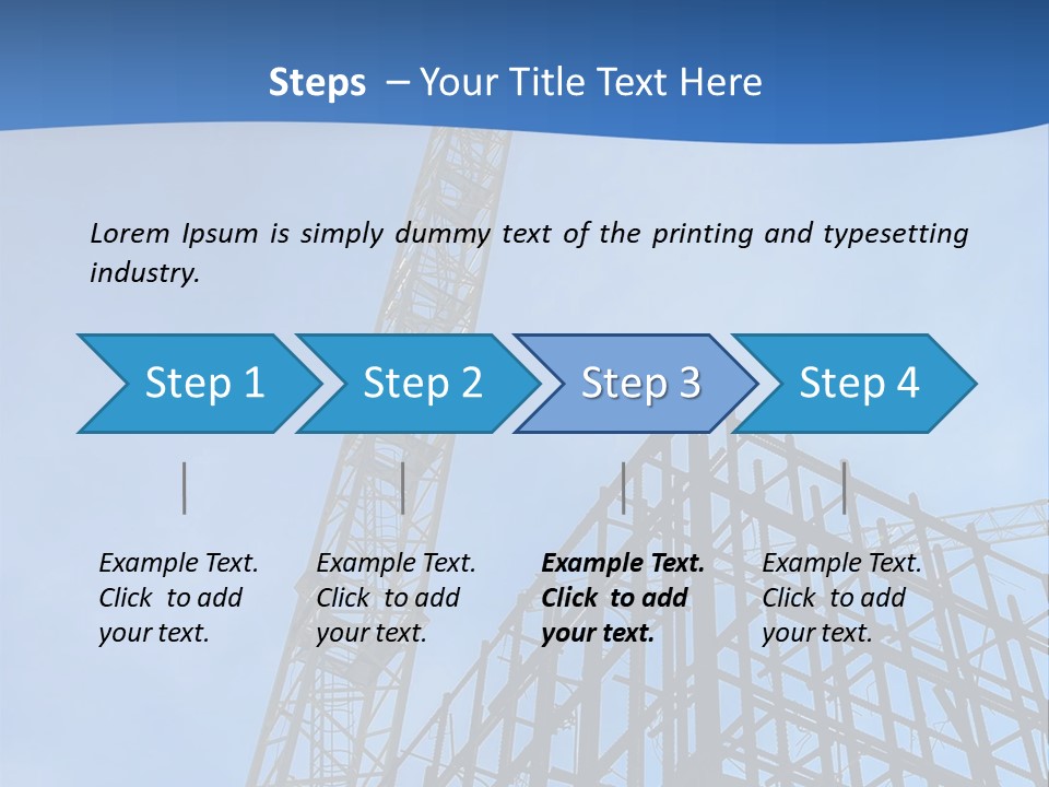 A Crane On Top Of A Building With A Sky Background PowerPoint Template