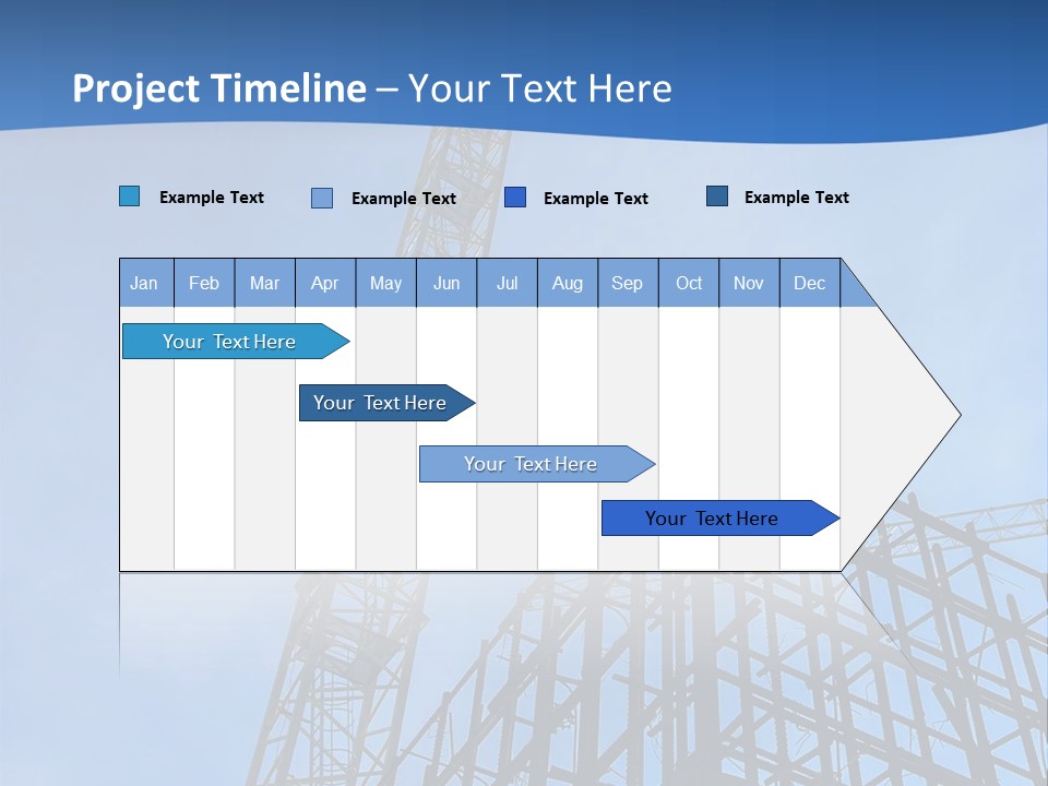 A Crane On Top Of A Building With A Sky Background PowerPoint Template