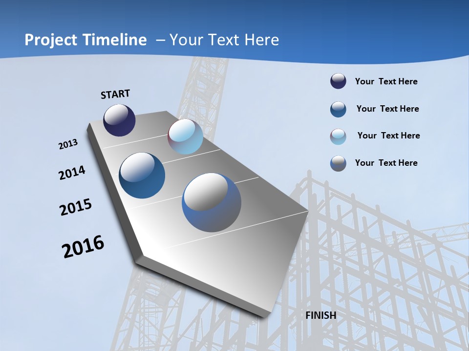 A Crane On Top Of A Building With A Sky Background PowerPoint Template