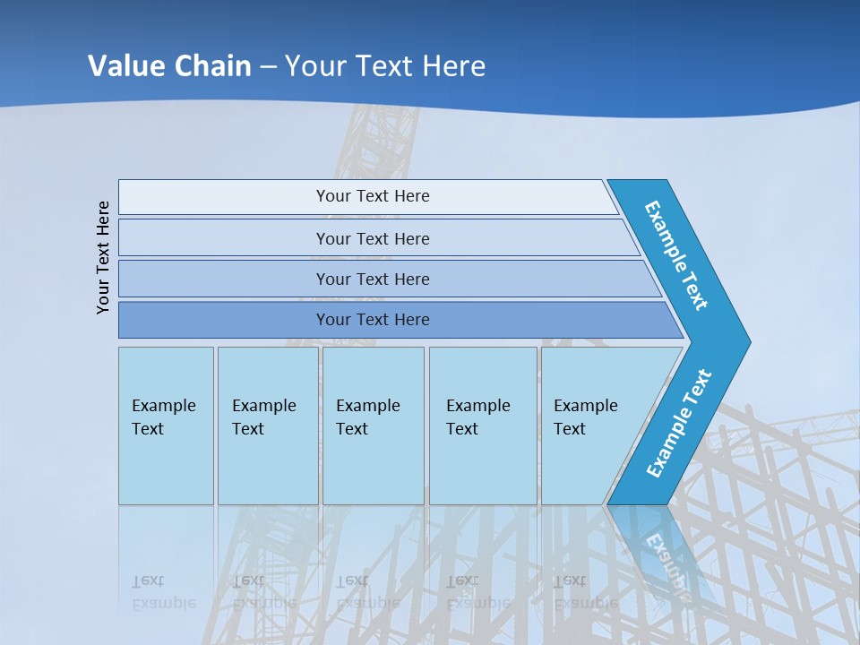 A Crane On Top Of A Building With A Sky Background PowerPoint Template